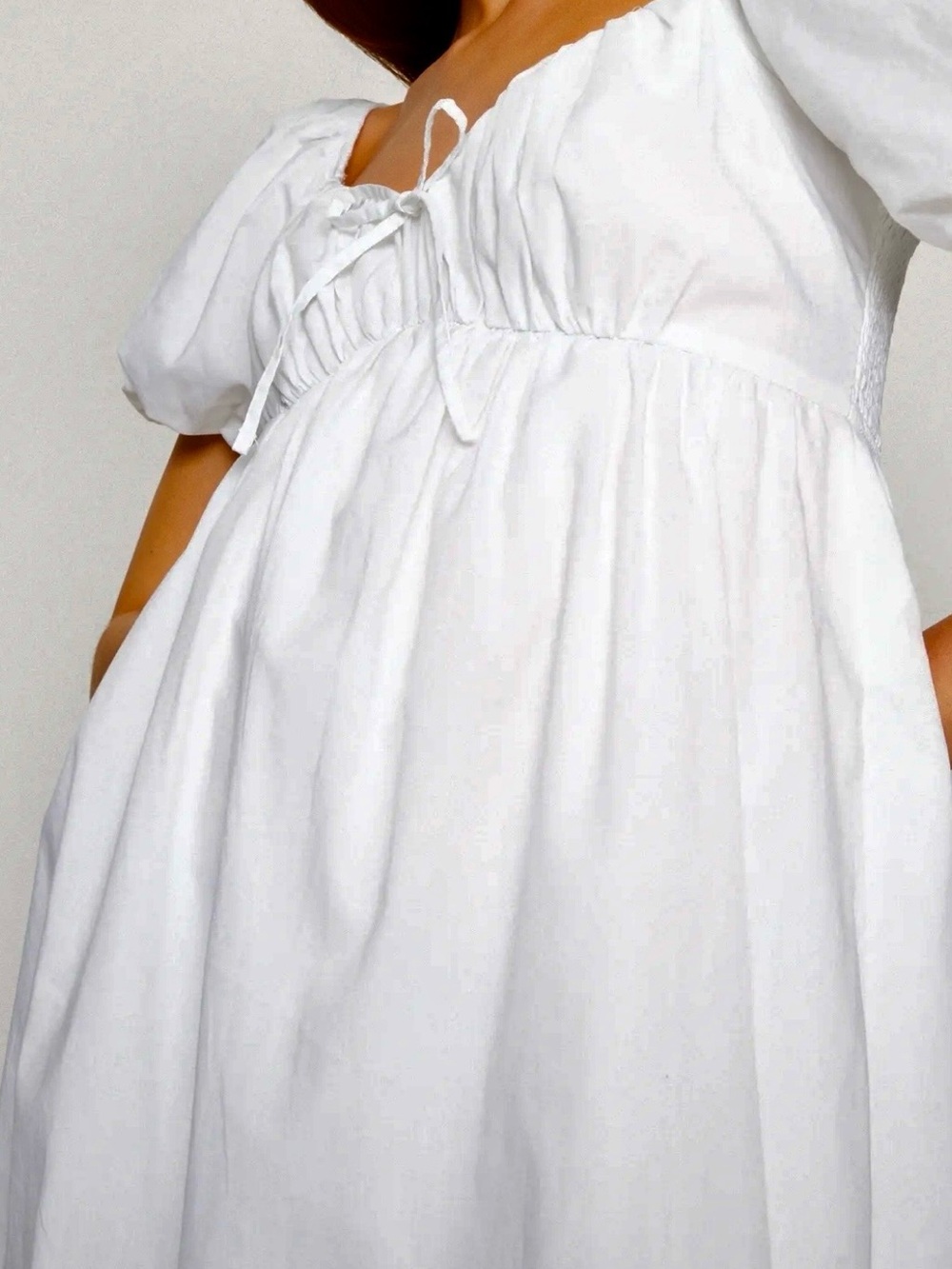 Hollister White Short Sleeve Empire Waist dress. NWT